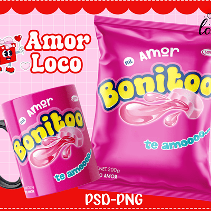 Plantillas de Diseño Tazas Golosinas San Valentín Archivos PNG y PSD 1