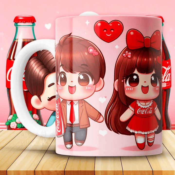 12 Plantillas de Diseño Tazas Coca Cola San Valentín Archivos JPG 3