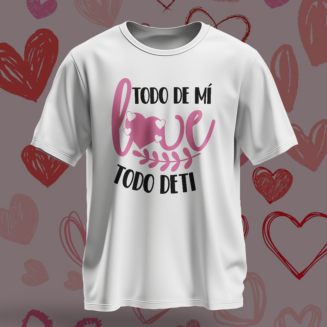 14 Plantillas de Diseño Remera Camiseta San Valentín Archivos PNG 6