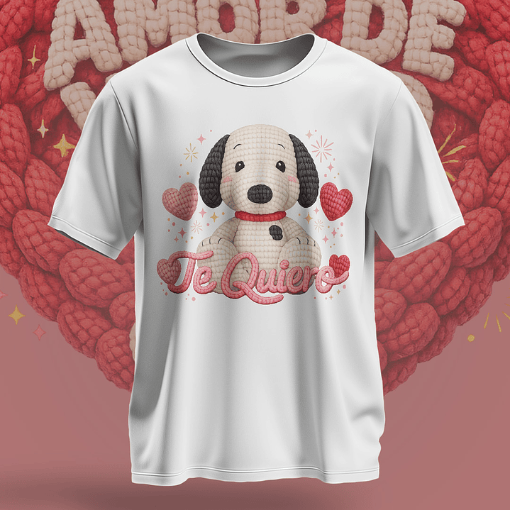 12 Plantillas de Diseño Remera Camiseta Snoopy San Valentín Archivos PNG 7
