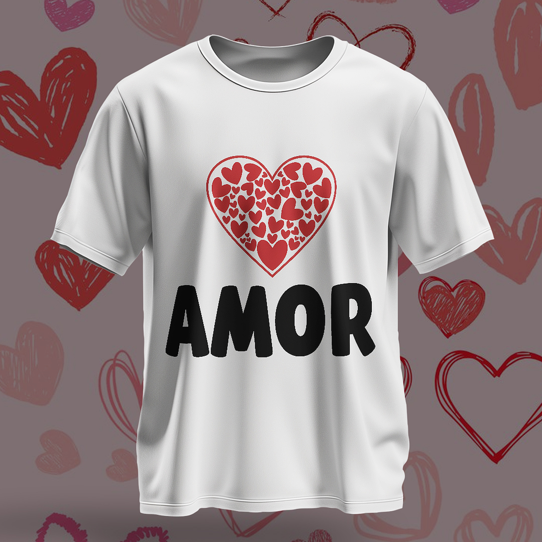 14 Plantillas de Diseño Remera Camiseta San Valentín Archivos PNG 7