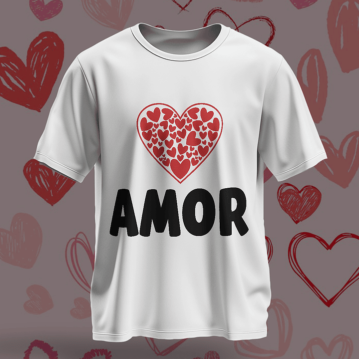 14 Plantillas de Diseño Remera Camiseta San Valentín Archivos PNG 7
