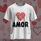 14 Plantillas de Diseño Remera Camiseta San Valentín Archivos PNG - Miniatura 7
