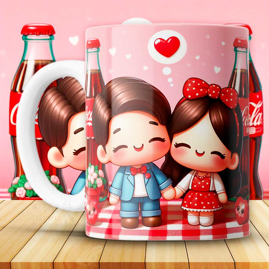 12 Plantillas de Diseño Tazas Coca Cola San Valentín Archivos JPG 5