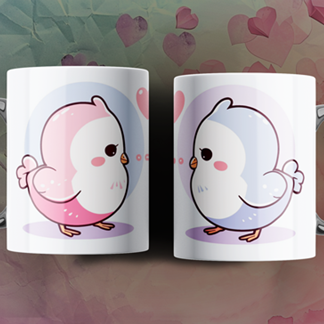 6 Plantillas de Diseño Tazas Parejas San Valentín Archivos PNG 1