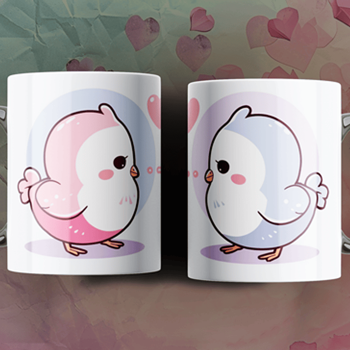 6 Plantillas de Diseño Tazas Parejas San Valentín Archivos PNG 1