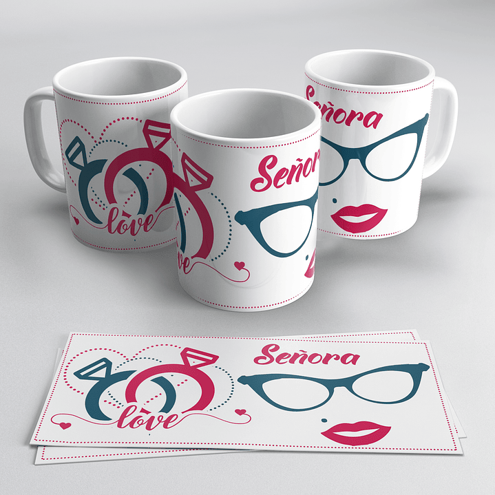 13 Plantillas de Diseño Tazas San Valentin Enamorados Archivos PNG 4