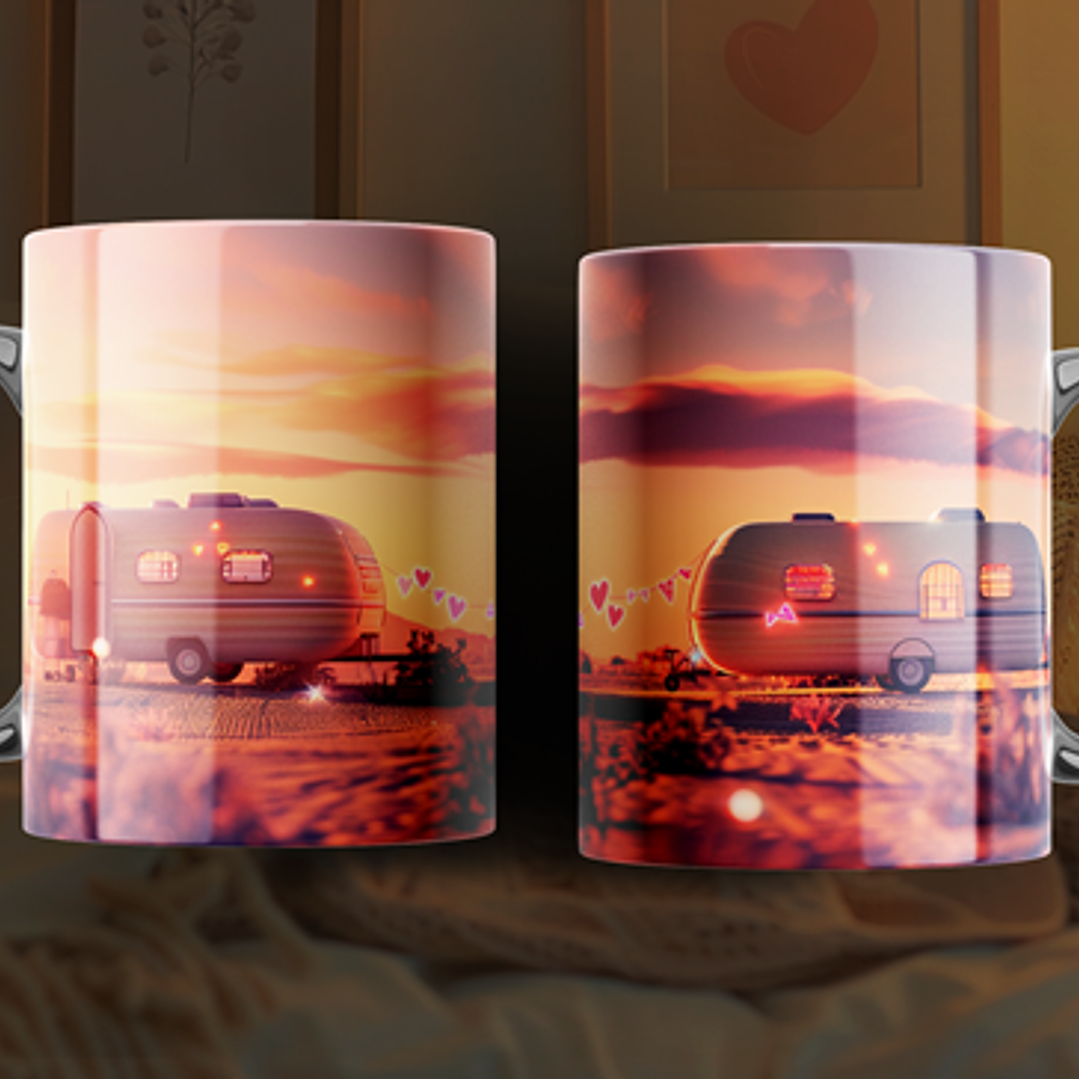 6 Plantillas de Diseño Tazas Parejas San Valentín Archivos PNG 2