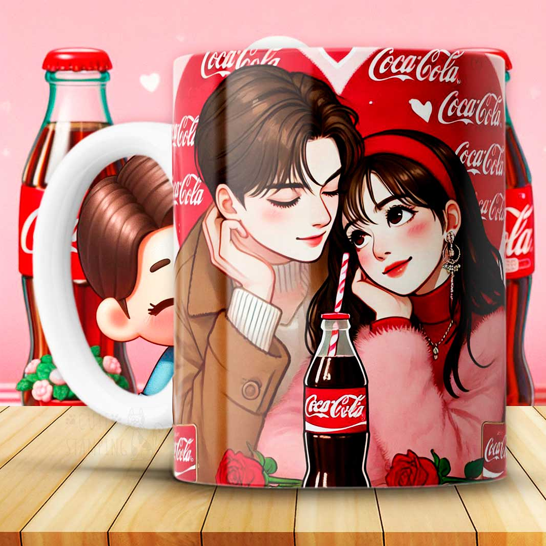 12 Plantillas de Diseño Tazas Coca Cola San Valentín Archivos JPG 7