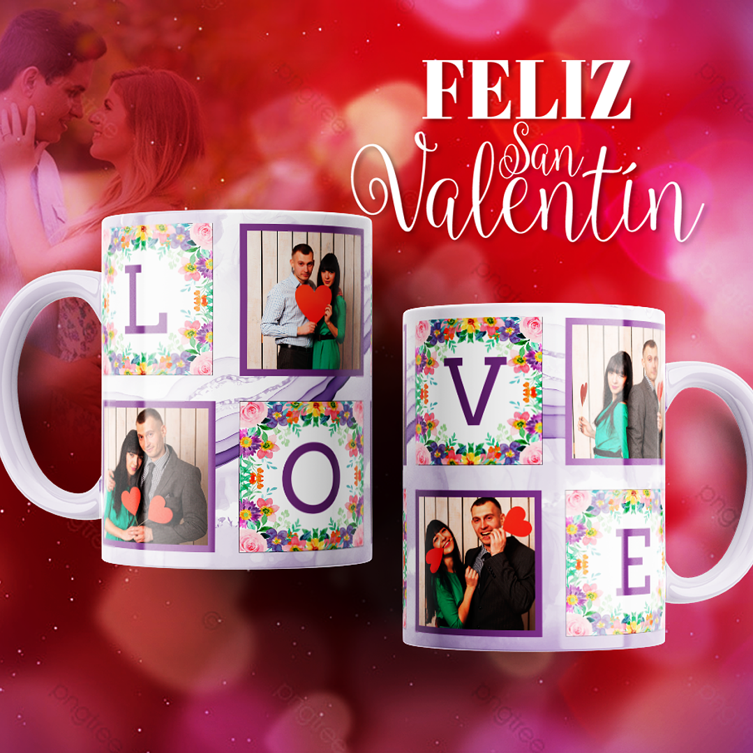 10 Plantillas de Diseño Tazas Love San Valentín Archivos Editables PSD 3