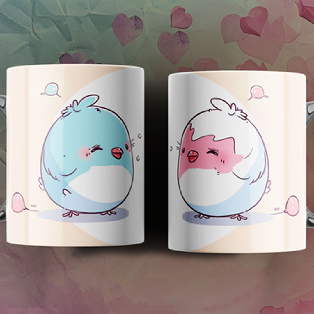 6 Plantillas de Diseño Tazas Parejas San Valentín Archivos PNG 3