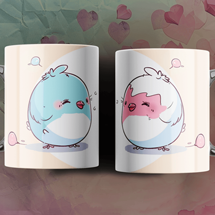 6 Plantillas de Diseño Tazas Parejas San Valentín Archivos PNG 3