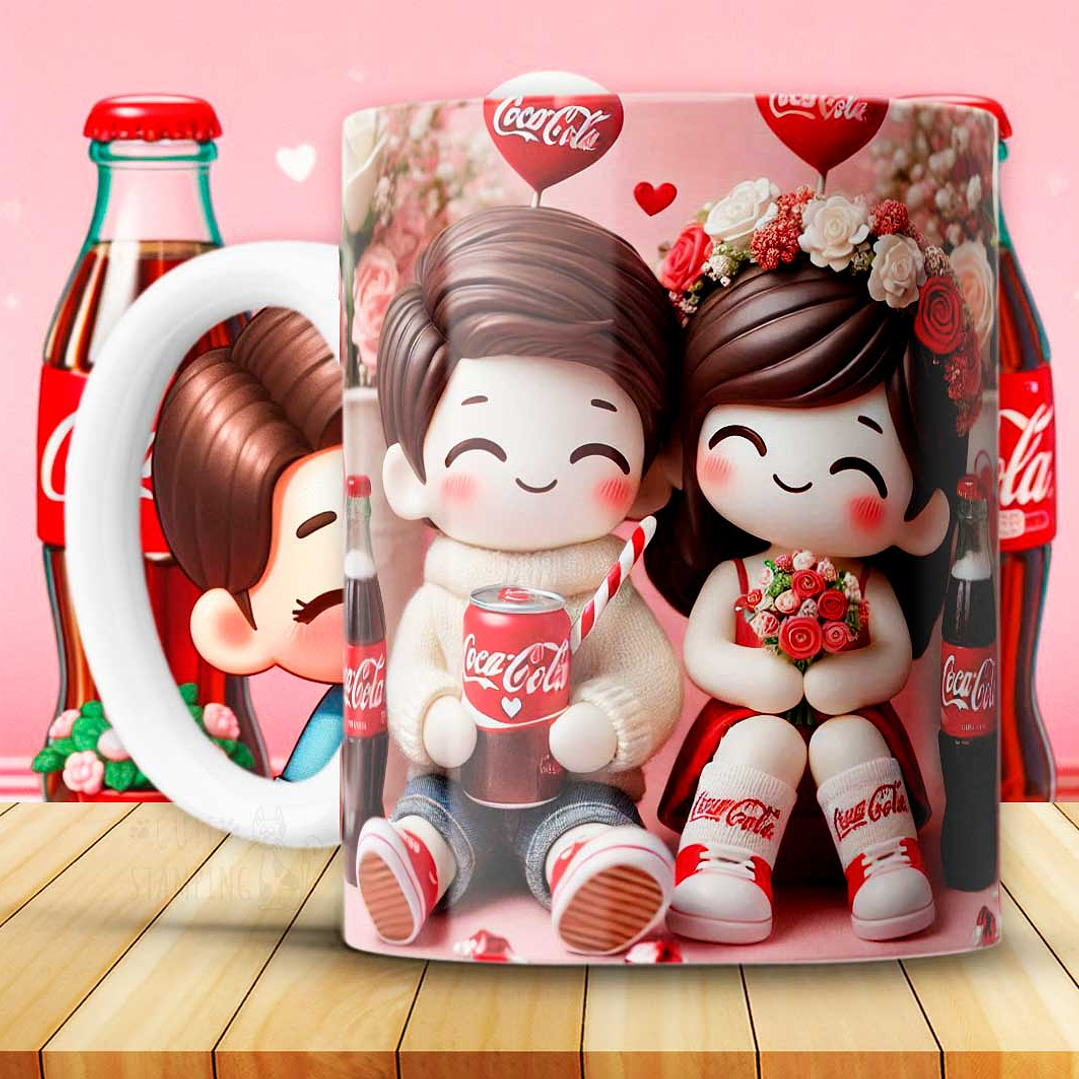 12 Plantillas de Diseño Tazas Coca Cola San Valentín Archivos JPG 8