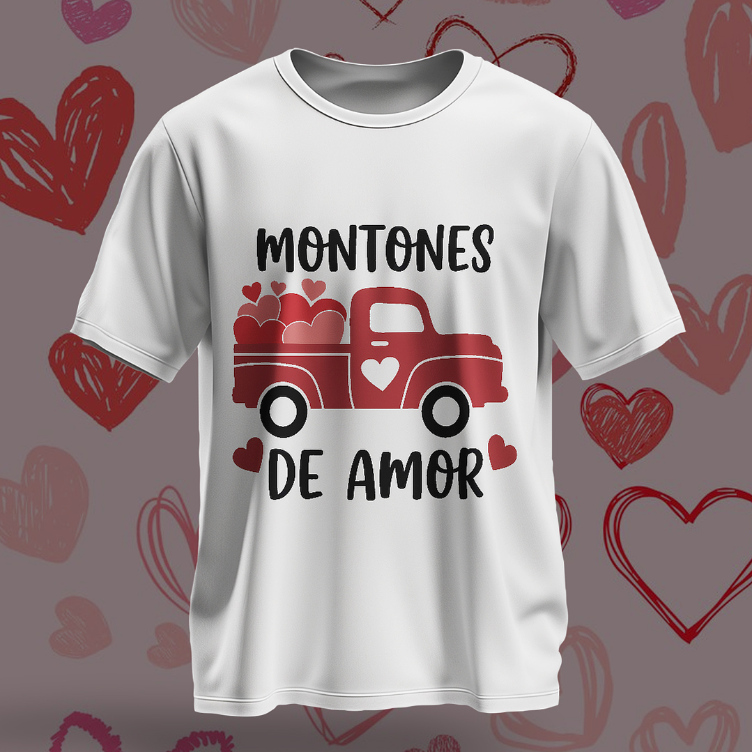 14 Plantillas de Diseño Remera Camiseta San Valentín Archivos PNG 10