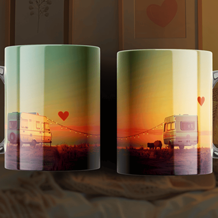 6 Plantillas de Diseño Tazas Parejas San Valentín Archivos PNG 4
