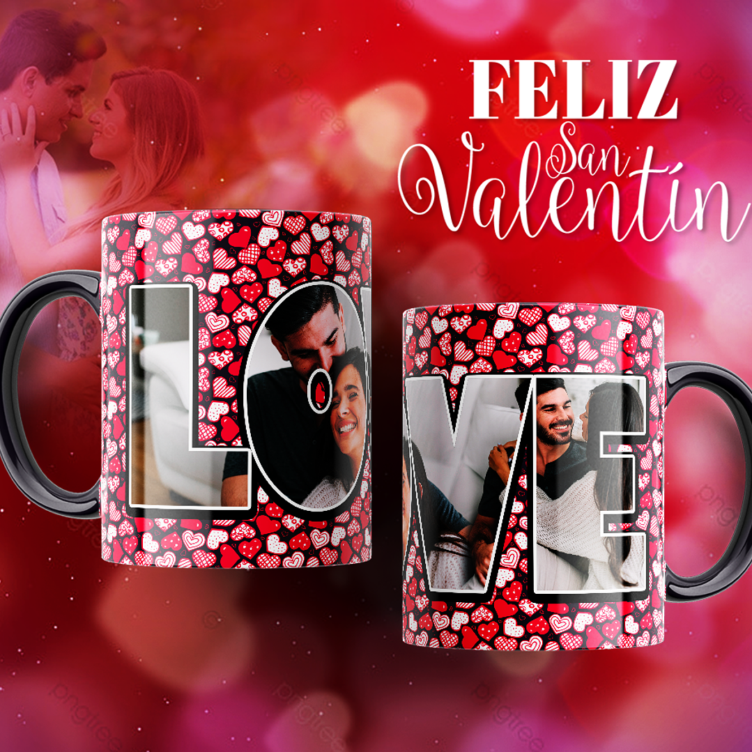 10 Plantillas de Diseño Tazas Love San Valentín Archivos Editables PSD 5