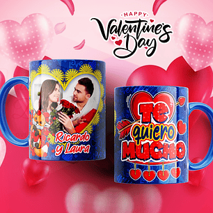 12 Plantillas de Diseño Tazas Te Quiero Mucho San Valentín Archivos Editables PSD