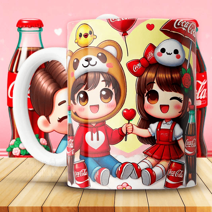 12 Plantillas de Diseño Tazas Coca Cola San Valentín Archivos JPG 10