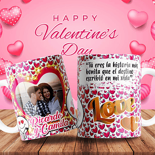 7 Plantillas de Diseño Tazas Love San Valentín Archivos Editables PSD