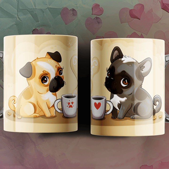 6 Plantillas de Diseño Tazas Parejas San Valentín Archivos PNG 6