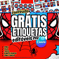 Diseños Plantilla Etiquetas Escolares Hombre Araña Archivos Canva - Miniatura 1