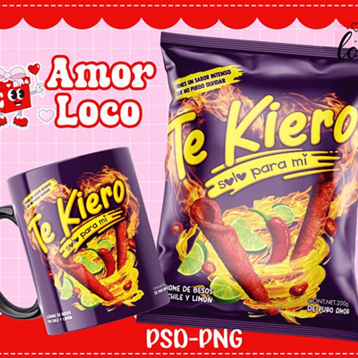 Plantillas de Diseño Tazas Golosinas San Valentín Archivos PNG y PSD 8