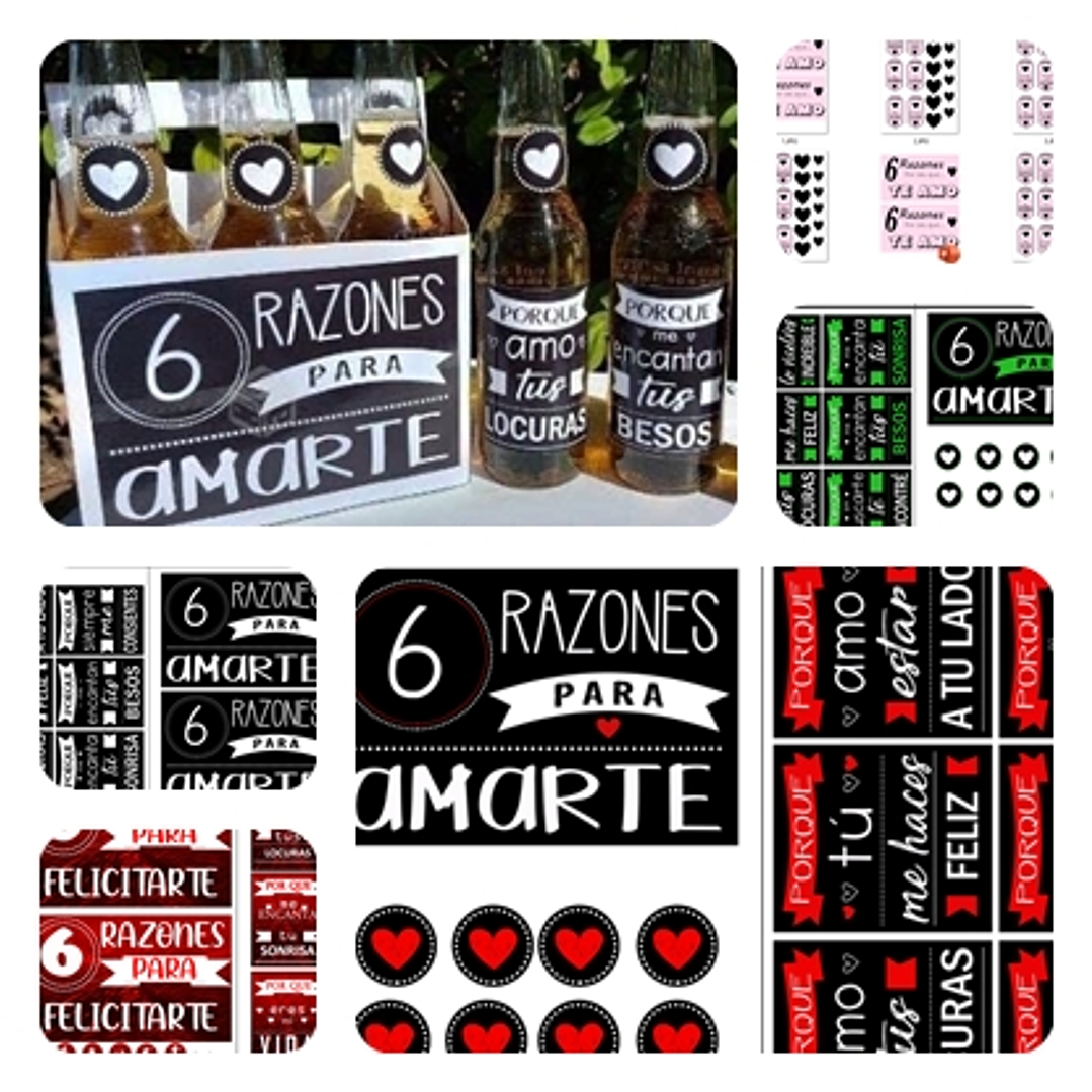 Plantillas de Diseño Etiquetas para Cervezas 6 Razones Archivos PDF 1