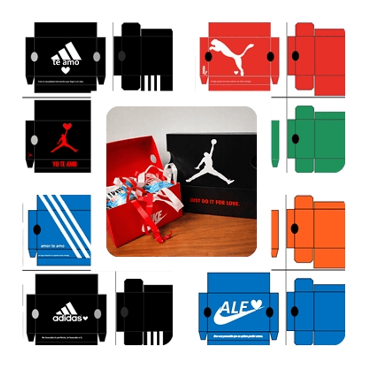 12 Plantillas de Diseño Cajas de Zapatos San Valentín Archivos PDF 2
