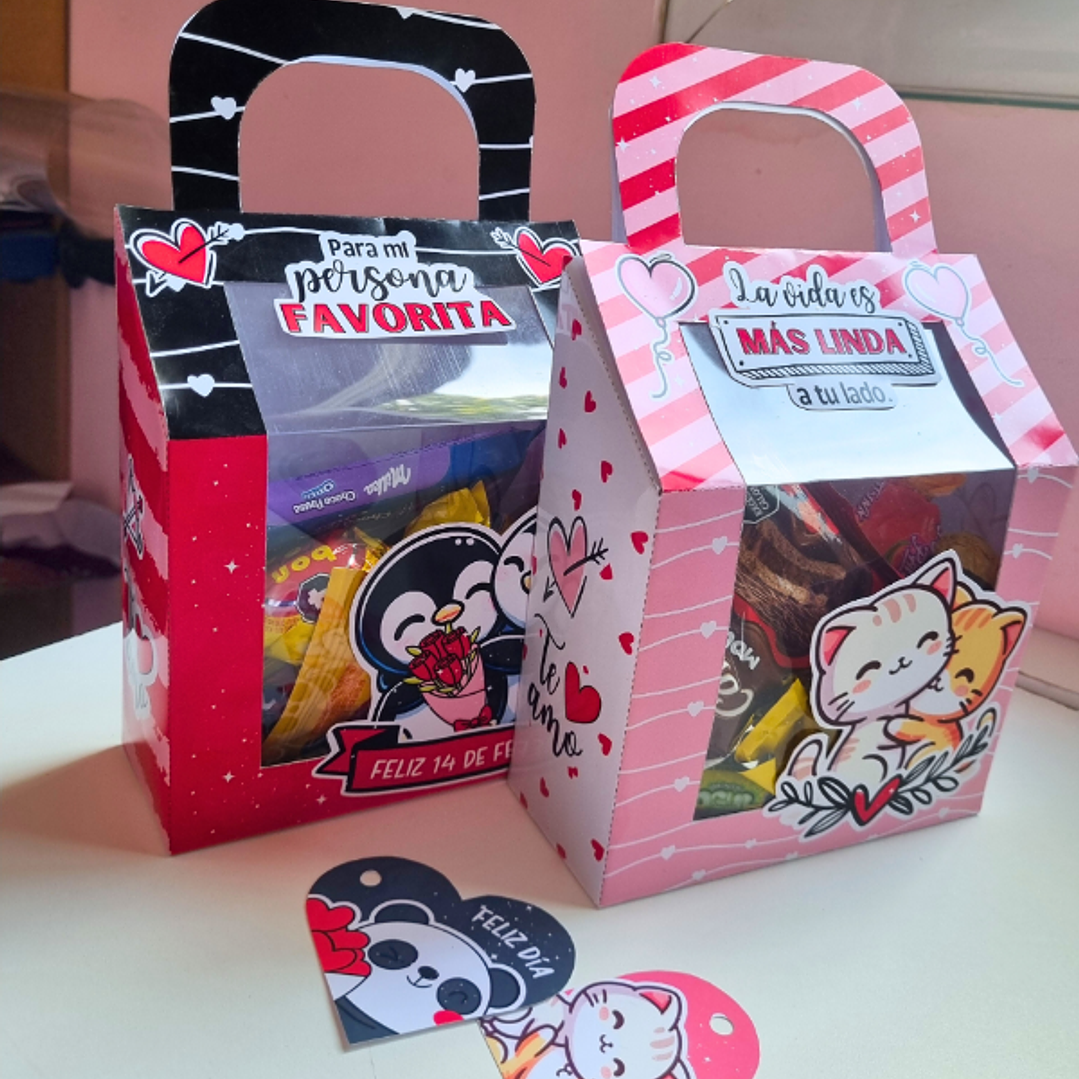 Plantillas de Diseño Bolsas con Visor San Valentín Archivos PDF 2