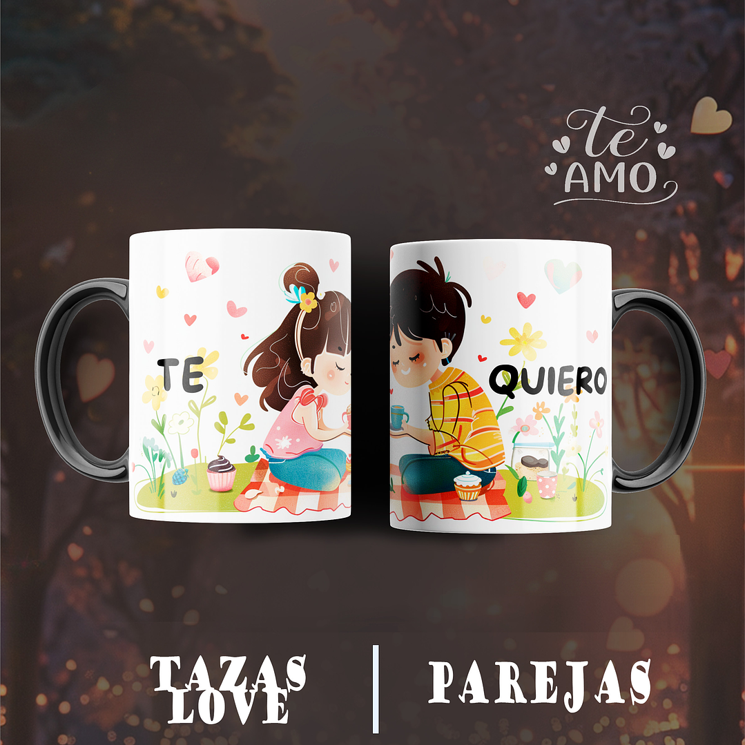 12 Plantillas de Diseño Tazas Parejas San Valentín Archivos PNG 5