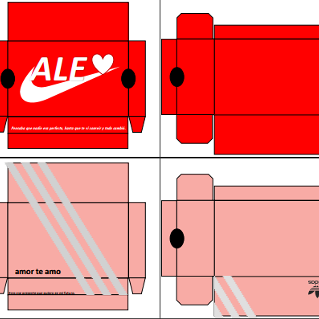 12 Plantillas de Diseño Cajas de Zapatos San Valentín Archivos PDF 6
