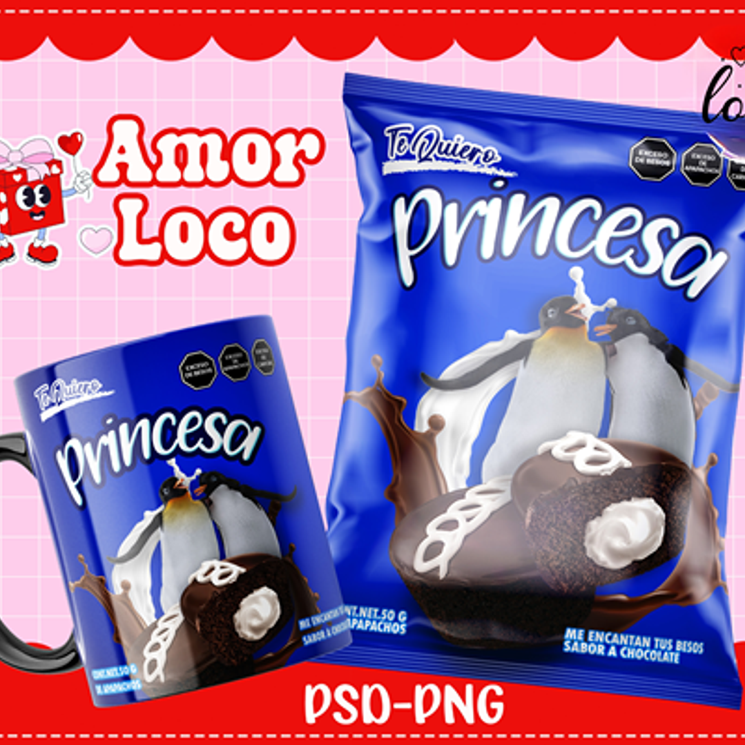 Plantillas de Diseño Tazas Golosinas San Valentín Archivos PNG y PSD 12