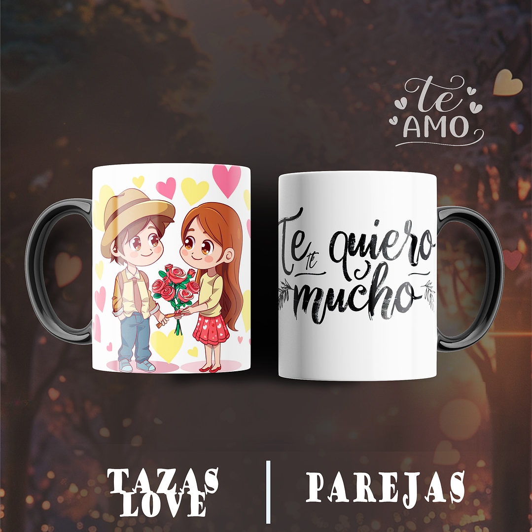 12 Plantillas de Diseño Tazas Parejas San Valentín Archivos PNG 7