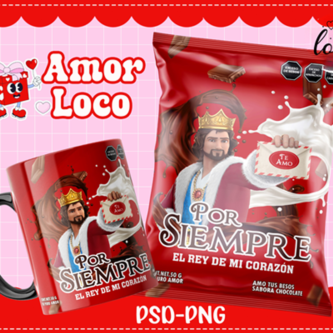 Plantillas de Diseño Tazas Golosinas San Valentín Archivos PNG y PSD 14