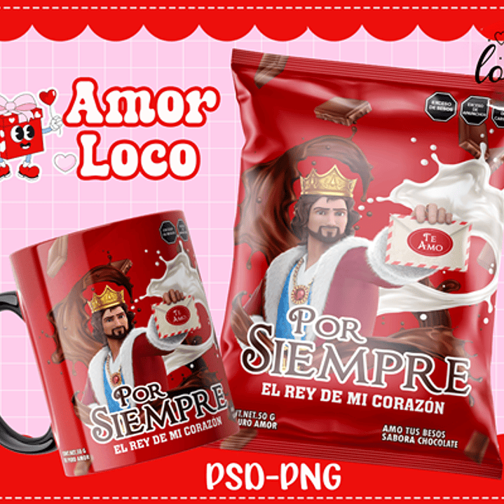 Plantillas de Diseño Tazas Golosinas San Valentín Archivos PNG y PSD 14