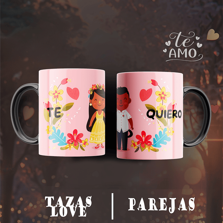 12 Plantillas de Diseño Tazas Parejas San Valentín Archivos PNG 8