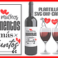 Plantillas de Diseño para Botellas San Valentín Archivos SVG y Studio - Miniatura 8