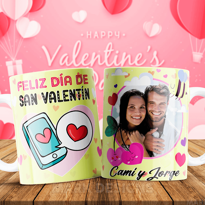 12 Plantillas de Diseño Tazas Feliz San Valentín Archivos PNG y Editable PSD 2
