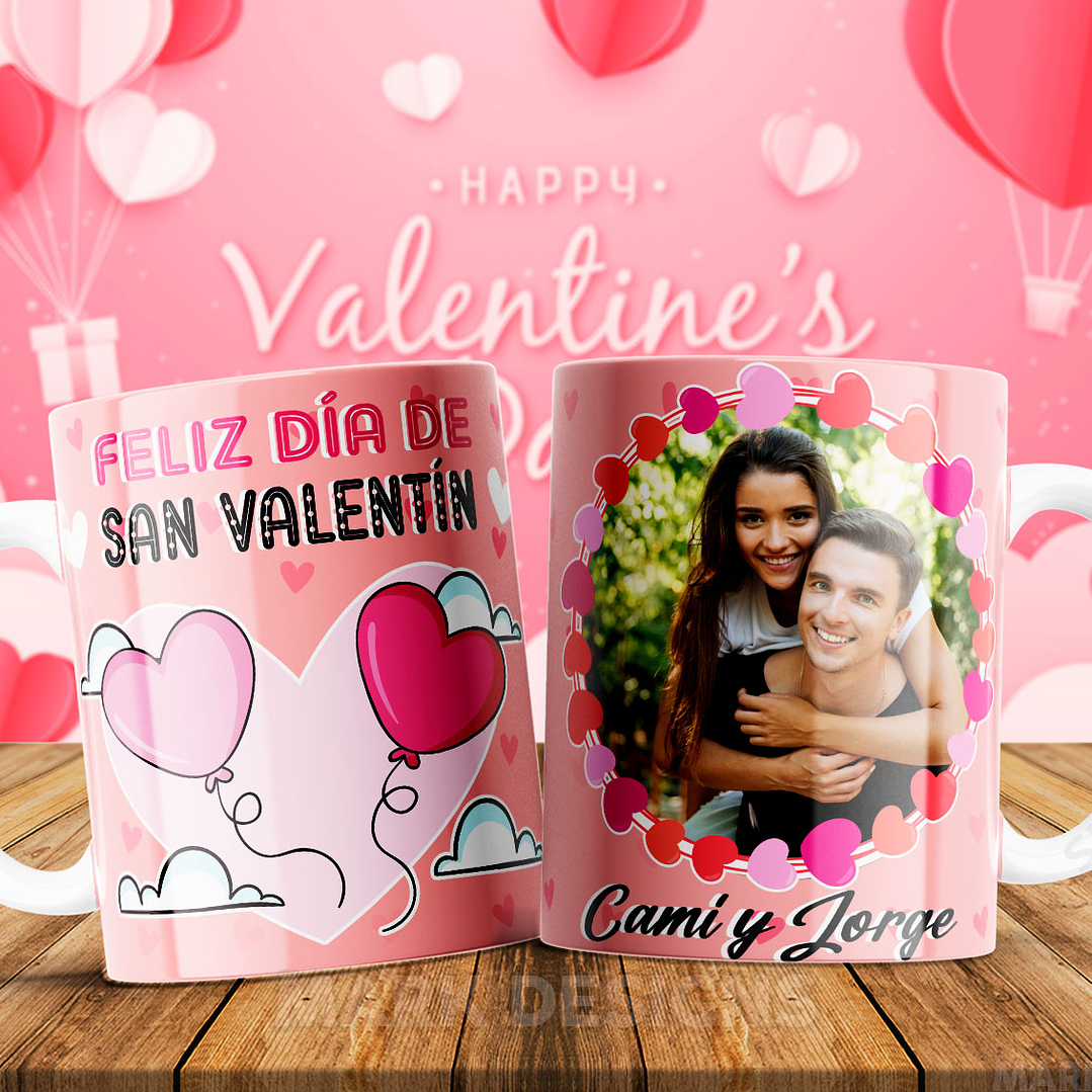 12 Plantillas de Diseño Tazas Feliz San Valentín Archivos PNG y Editable PSD 4