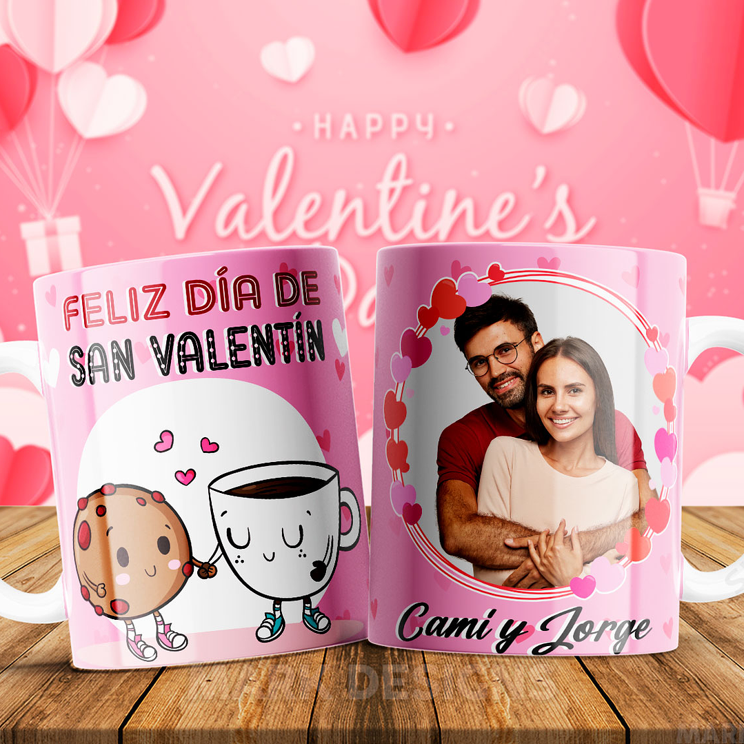 12 Plantillas de Diseño Tazas Feliz San Valentín Archivos PNG y Editable PSD 7