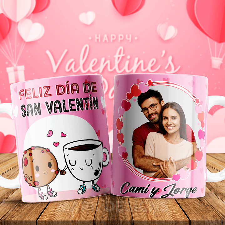 12 Plantillas de Diseño Tazas Feliz San Valentín Archivos PNG y Editable PSD 7