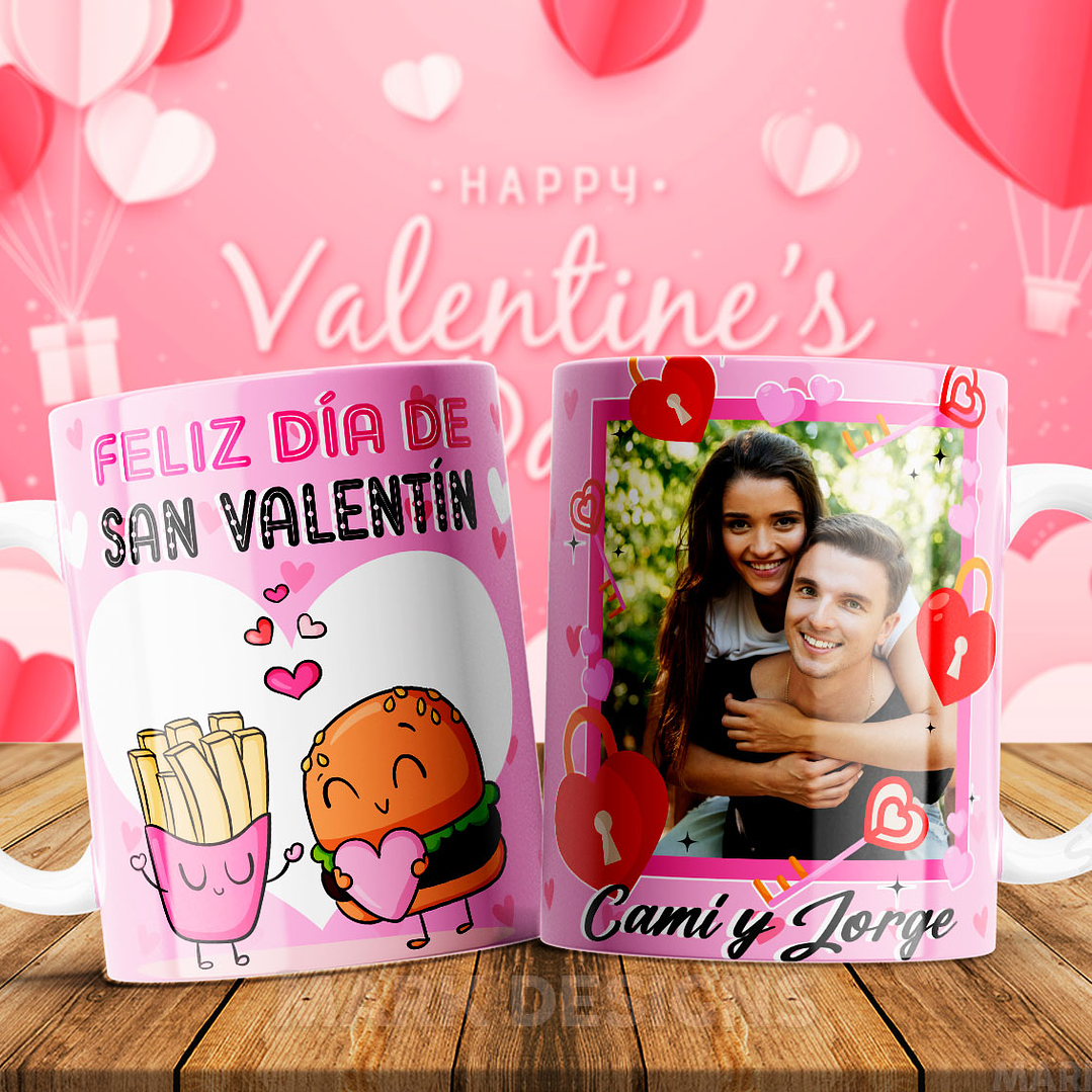 12 Plantillas de Diseño Tazas Feliz San Valentín Archivos PNG y Editable PSD 8