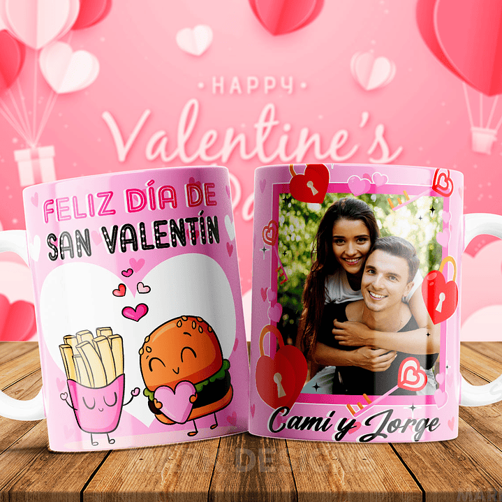 12 Plantillas de Diseño Tazas Feliz San Valentín Archivos PNG y Editable PSD 8