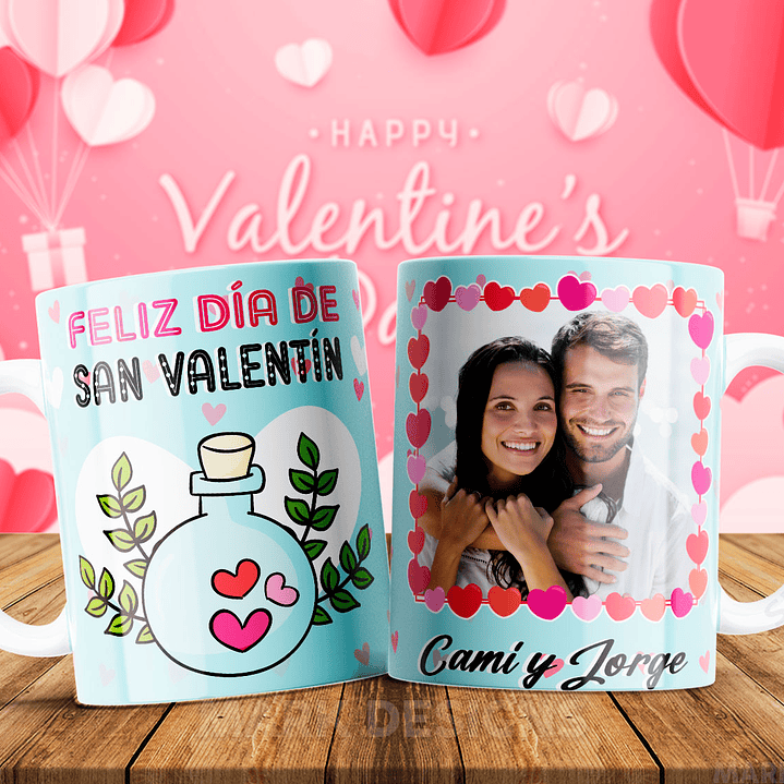 12 Plantillas de Diseño Tazas Feliz San Valentín Archivos PNG y Editable PSD 9