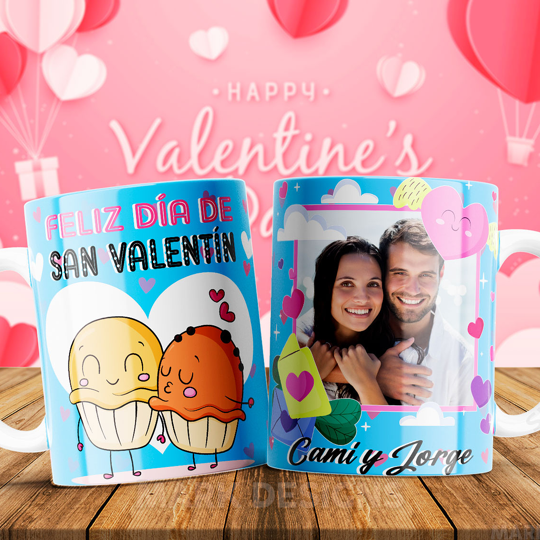 12 Plantillas de Diseño Tazas Feliz San Valentín Archivos PNG y Editable PSD 10