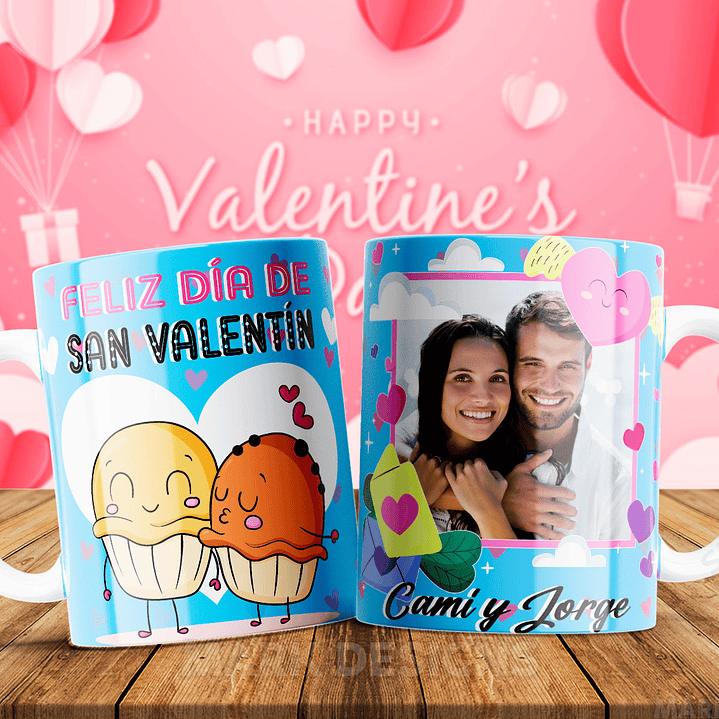 12 Plantillas de Diseño Tazas Feliz San Valentín Archivos PNG y Editable PSD 10