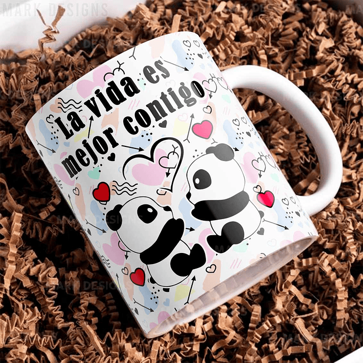 8 Plantillas de Diseño Tazas Frases San Valentín Archivos JPG y Editables PSD 7