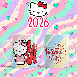 10 Plantillas de Diseño Tazas Hello Kitty San Valentín Archivos PNG