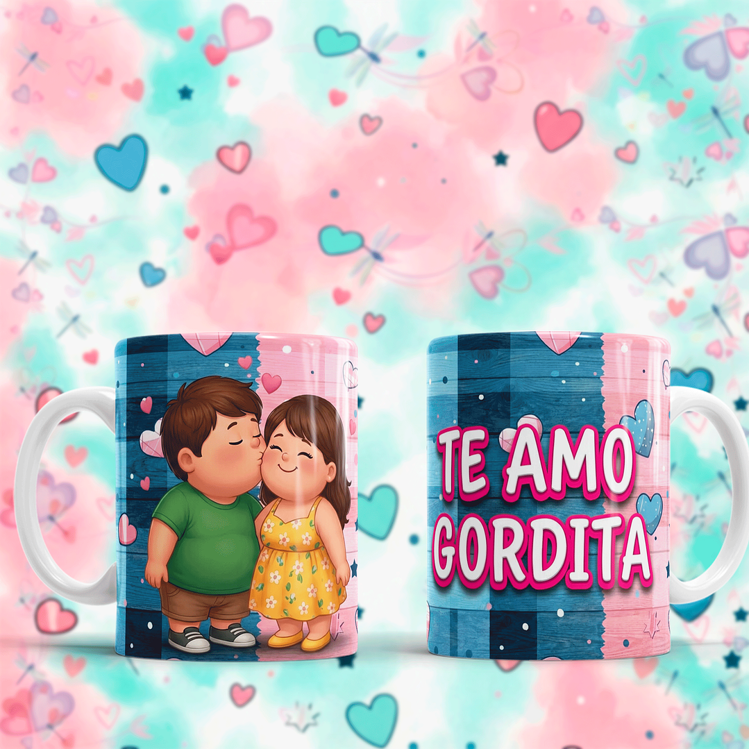 10 Plantillas de Diseño Tazas Mi Gordita(o) San Valentín Archivos PNG 6