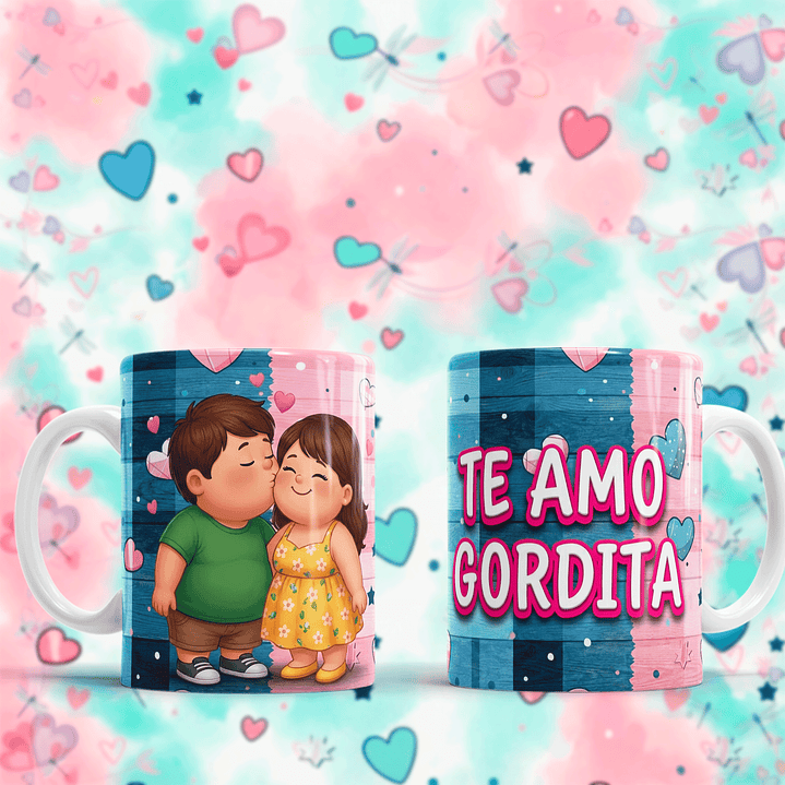10 Plantillas de Diseño Tazas Mi Gordita(o) San Valentín Archivos PNG 6